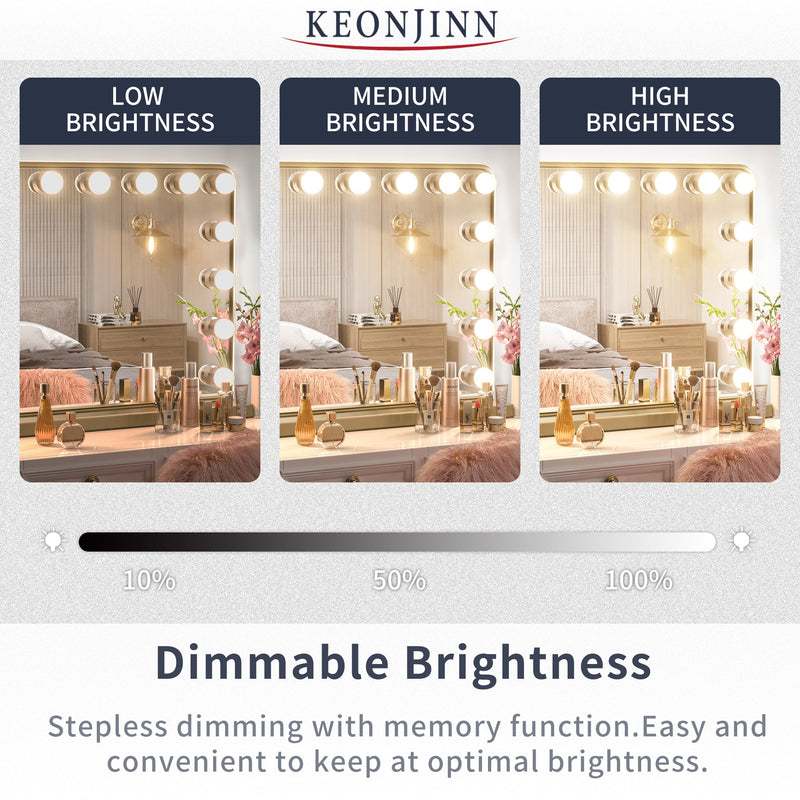 dimmable brightness hollywood makeup mirror