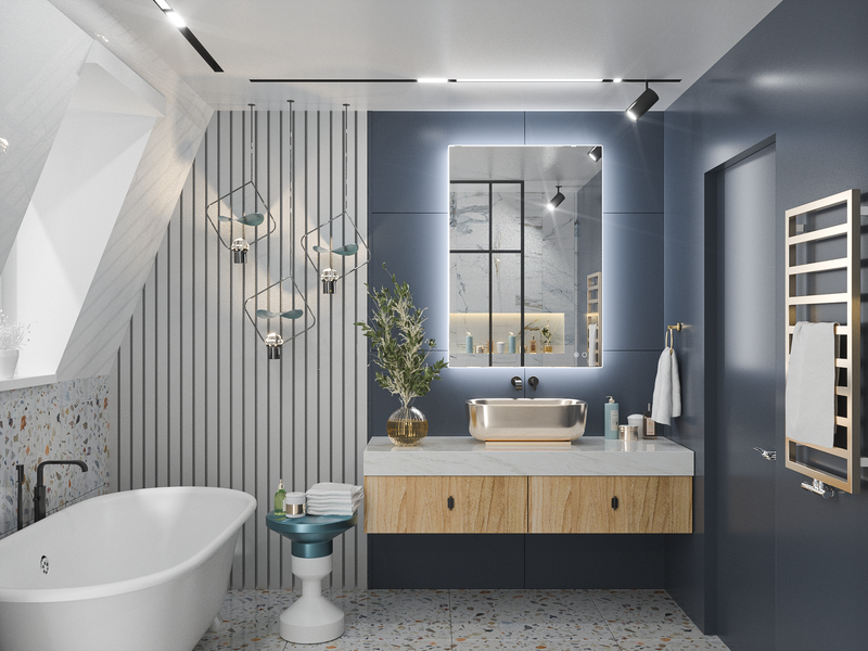 Backlit Mirror Bathroom LED Vanity Mirror with Lights, 3-Color Warm/Natural/White High Lumens 9191LM, Anti-Fog Wall Mounted Dimmable Lighted Bathroom Mirror(Vertical/Horizontal)