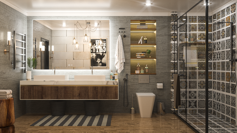 Keonjinn Backlit Mirror Bathroom LED Bathroom Mirror with Lights Anti Fog Lighted Mirror Wall Mounted Dimmable Backlight Vanity Mirror IP54 Waterproof CRI90(Horizontal/Vertical)