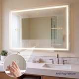 Keonjinn Frontlit & Backlit LED Bathroom Mirror
