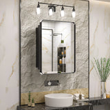 Bathroom Medicine Cabinets with Mirror Stainless Steel Framed Recessed Wall Mounted