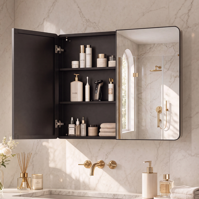 Keonjinn Rounded Rectangle Framed Medicine Cabinet