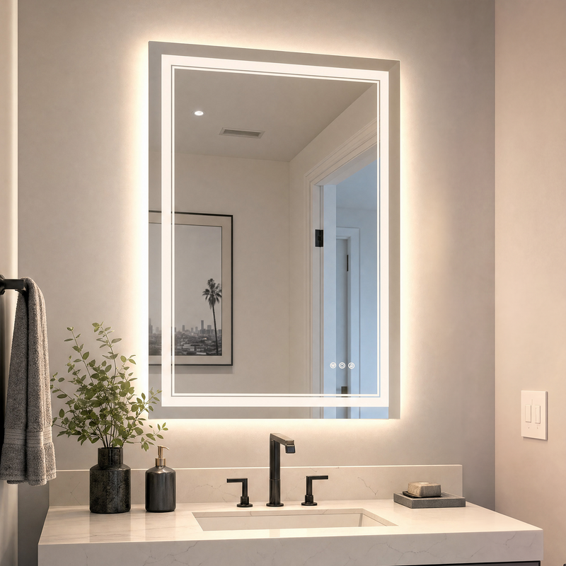 Keonjinn Smart Bluetooth LED Bathroom Mirror