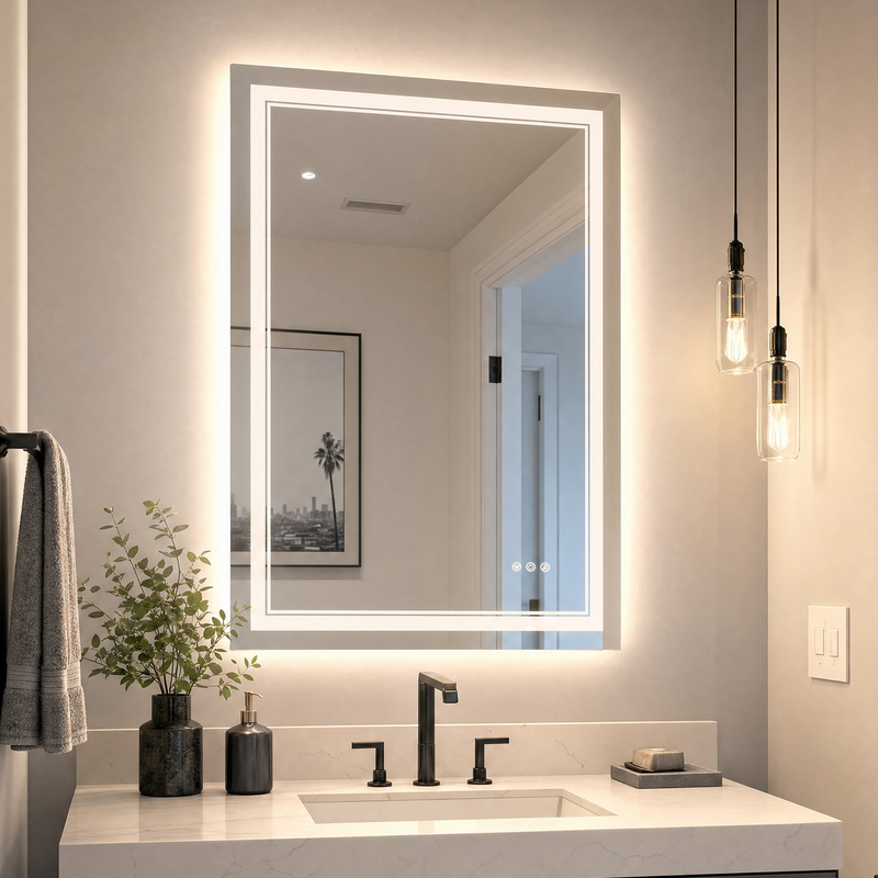 Keonjinn Smart Bluetooth LED Bathroom Mirror