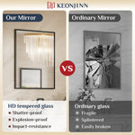 Keonjinn Bathroom Mirrors Rectangle Framed Wall Mirror