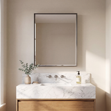 Armoires à pharmacie Keonjinn pour salle de bain avec miroir, encastrées ou murales, cadre en alliage d'aluminium, miroir biseauté