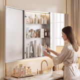Keonjinn Aluminum Medicine Cabinet with Mirror