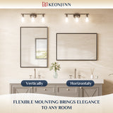 Keonjinn Bathroom Mirrors Rectangle Framed Wall Mirror