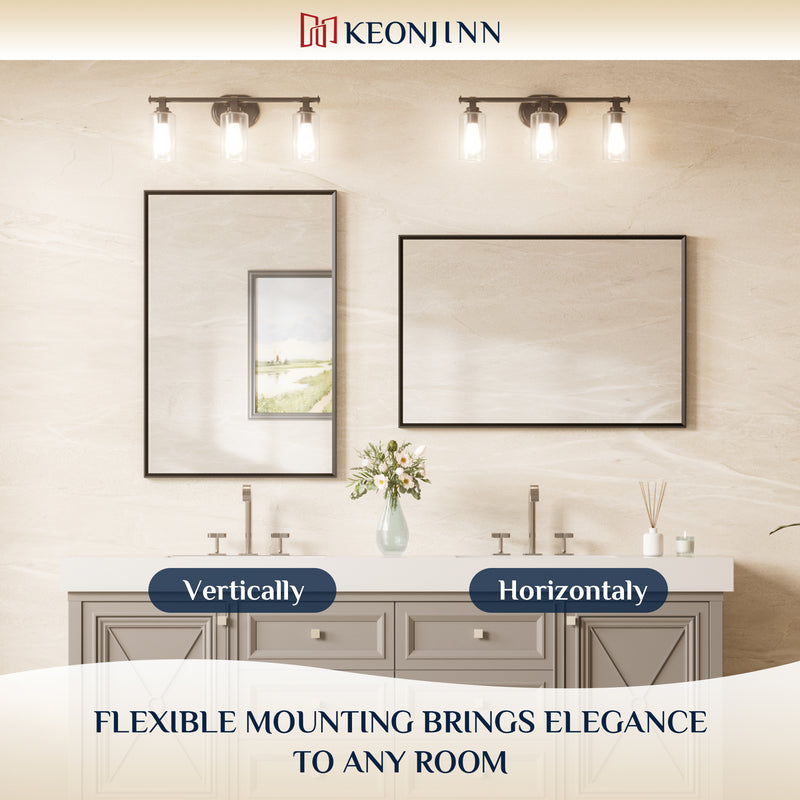 Keonjinn Bathroom Mirrors Rectangle Framed Wall Mirror