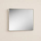 Miroirs de salle de bain à cadre en métal noir Keonjinn pour mur, miroir de courtoisie rectangulaire arrondi pour salle de bain, miroir de ferme noir mat avec cadre sans soudure, verre trempé HD (Horizontal/Vertical)