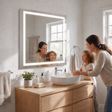 Keonjinn Frontlit & Backlit LED Bathroom Mirror