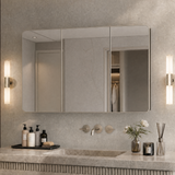 Keonjinn Rounded Rectangle Framed Bathroom Mirror Cabinet