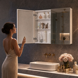 Keonjinn Aluminum Medicine Cabinet with Mirror