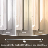 Keonjinn Lighted Bathroom Mirror Cabinets with LED Vanity Mirror for Bathroom Adjustable Shelves Dimmable 3 Color Temperature Lights Wall Mount LED Bathroom Mirror Cabinets Mirror for Bathroom D¨¦cor