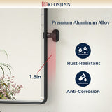Keonjinn Pivot Mirror, Beveled Tilt Mirror Bathroom, Farmhouse Rectangular Sturdy Tilt Mirror, Rounded Corner Aluminum Alloy Framed Vanity Mirrors for Wall (Horizontal/Vertical)