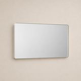 Miroirs de salle de bain à cadre en métal noir Keonjinn pour mur, miroir de courtoisie rectangulaire arrondi pour salle de bain, miroir de ferme noir mat avec cadre sans soudure, verre trempé HD (Horizontal/Vertical)