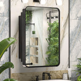 Bathroom Medicine Cabinets with Mirror Stainless Steel Framed Recessed Wall Mounted