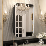 Bathroom Medicine Cabinets with Mirror Stainless Steel Framed Recessed Wall Mounted