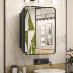 Bathroom Medicine Cabinets with Mirror Stainless Steel Framed Recessed Wall-Mounted