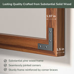 Natural Wooden Bathroom Vanity Wood Mirror Framed Rustic
