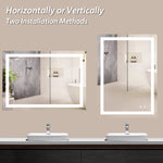 LED Bathroom Vanity Mirror Front Lights Dimmable Mirror with Lights Anti fog Memory Function