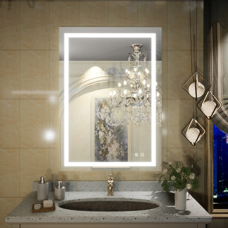 LED Bathroom Vanity Mirror Front Lights Dimmable Mirror with Lights Anti fog Memory Function