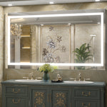 LED Bathroom Vanity Mirror Front Lights Dimmable Mirror with Lights Anti fog Memory Function