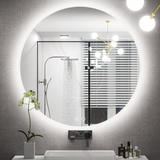 LED Round Mirror Backlit Bathroom Mirror Dimmable 3 Color Lighted Mirror with Lights Anti Fog