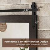 Natural Wooden Farmhouse Barn Door Mirror Rustic Wood Framed Bathroom Vanity Mirror for Wall