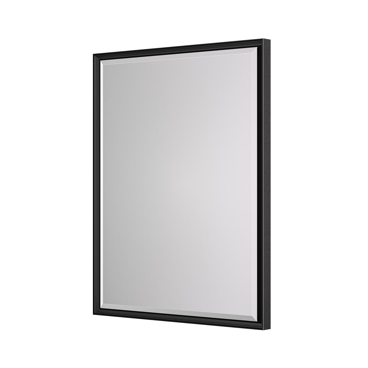 Abgeschrägter Badezimmer-Kosmetikspiegel, Metallrahmen, über dem Waschbecken, Wandspiegel, horizontal/vertikal