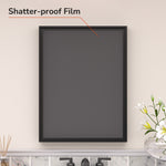 Beveled Bathroom Vanity Mirror Metal Framed Over Sink Wall Mirror Horizontal/Vertical