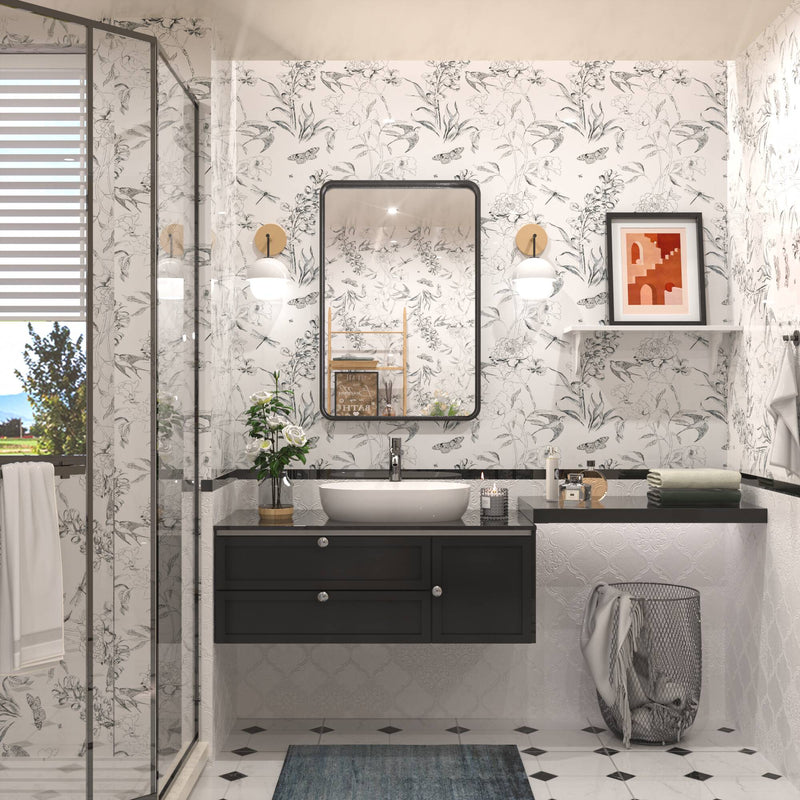 Bathroom Vanity Mirror Metal Framed Over Sink Horizontal/Vertical