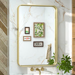 Bathroom Vanity Mirror Metal Framed Over Sink Horizontal/Vertical