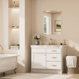 Beveled Bathroom Vanity Mirror Shatterproof Frameless Wall Mirrored with Beveled Edge Over Sink Horizontal/Vertical