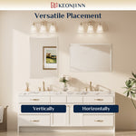 Beveled Bathroom Vanity Mirror Shatterproof Frameless Wall Mirrored with Beveled Edge Over Sink Horizontal/Vertical