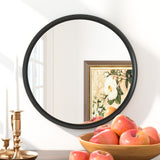 Keonjinn Bathroom Mirrors Round Beveled Wall Mirror