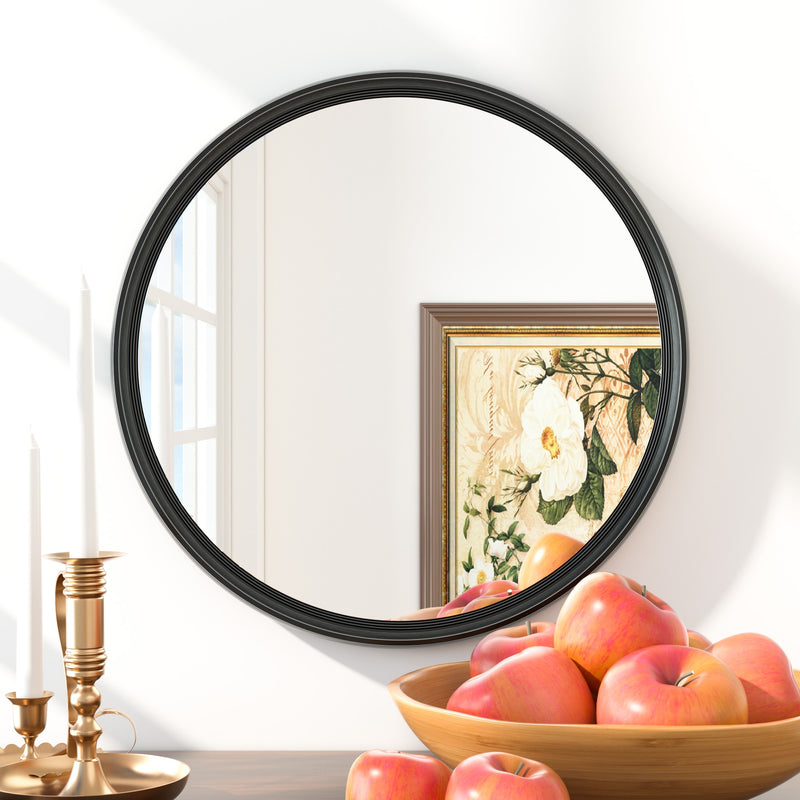 Keonjinn Bathroom Mirrors Round Beveled Wall Mirror