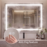 Keonjinn Frontlit & Backlit LED Bathroom Mirror