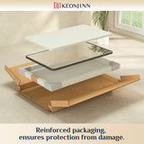 Keonjinn Pivot Mirror, Beveled Tilt Mirror Bathroom, Farmhouse Rectangular Sturdy Tilt Mirror, Rounded Corner Aluminum Alloy Framed Vanity Mirrors for Wall (Horizontal/Vertical)