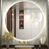 LED Round Mirror Backlit Bathroom Mirror Dimmable 3 Color Lighted Mirror with Lights Anti Fog