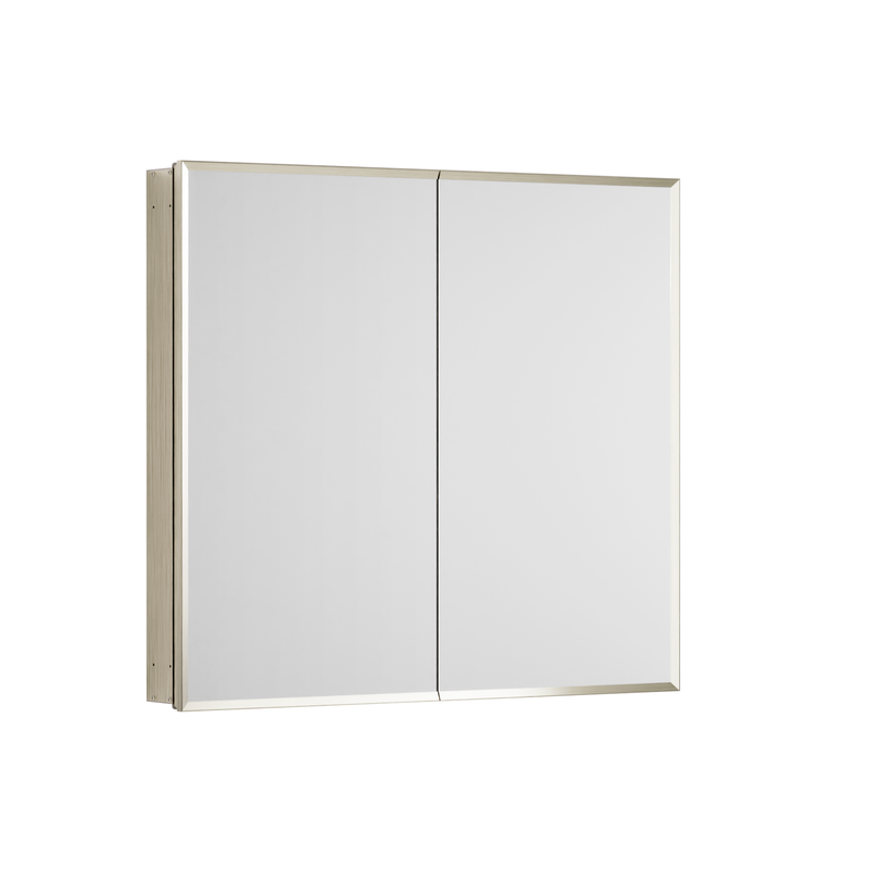 09Bathroom Medicine Cabinets with Mirror Surface/Recessed Mount Storage with Tempered Glass