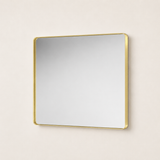 Keonjinn Rounded Rectangle Metal Framed Wall Mirror