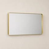 Keonjinn Rounded Rectangle Metal Framed Wall Mirror