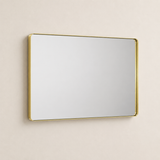 Miroirs de salle de bain à cadre en métal noir Keonjinn pour mur, miroir de courtoisie rectangulaire arrondi pour salle de bain, miroir de ferme noir mat avec cadre sans soudure, verre trempé HD (Horizontal/Vertical)