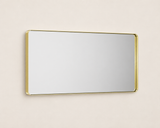 Miroirs de salle de bain à cadre en métal noir Keonjinn pour mur, miroir de courtoisie rectangulaire arrondi pour salle de bain, miroir de ferme noir mat avec cadre sans soudure, verre trempé HD (Horizontal/Vertical)