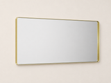 Keonjinn Wandspiegel mit schwarzem Metallrahmen, abgerundeter rechteckiger Badspiegel, matter schwarzer Bauernhausspiegel mit nahtlosem Rahmen, HD-Sicherheitsglas (horizontal/vertikal)