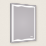 Miroir de salle de bain à LED avec double éclairage avant et arrière 3 couleurs