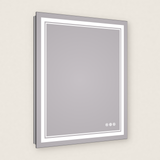 Miroir de salle de bain à LED avec double éclairage avant et arrière 3 couleurs
