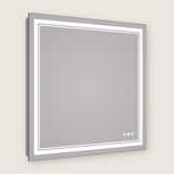 Miroir de salle de bain à LED avec double éclairage avant et arrière 3 couleurs