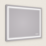Miroir de salle de bain à LED avec double éclairage avant et arrière 3 couleurs